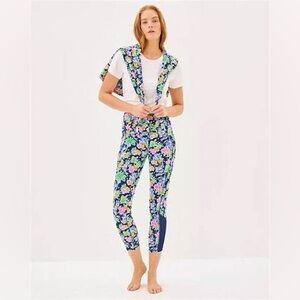 Luxletic Weekender High Rise Legging in Lilly Loves Disney Aegean Navy NWT Sz M